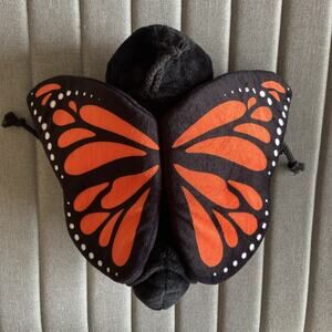 Butterfly Plush Toy - Black and Orange
